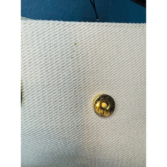 Authentic Burberry Blue Label Beige Canvas Tote Bag with Brown Leather Trim - Picture 7 of 7